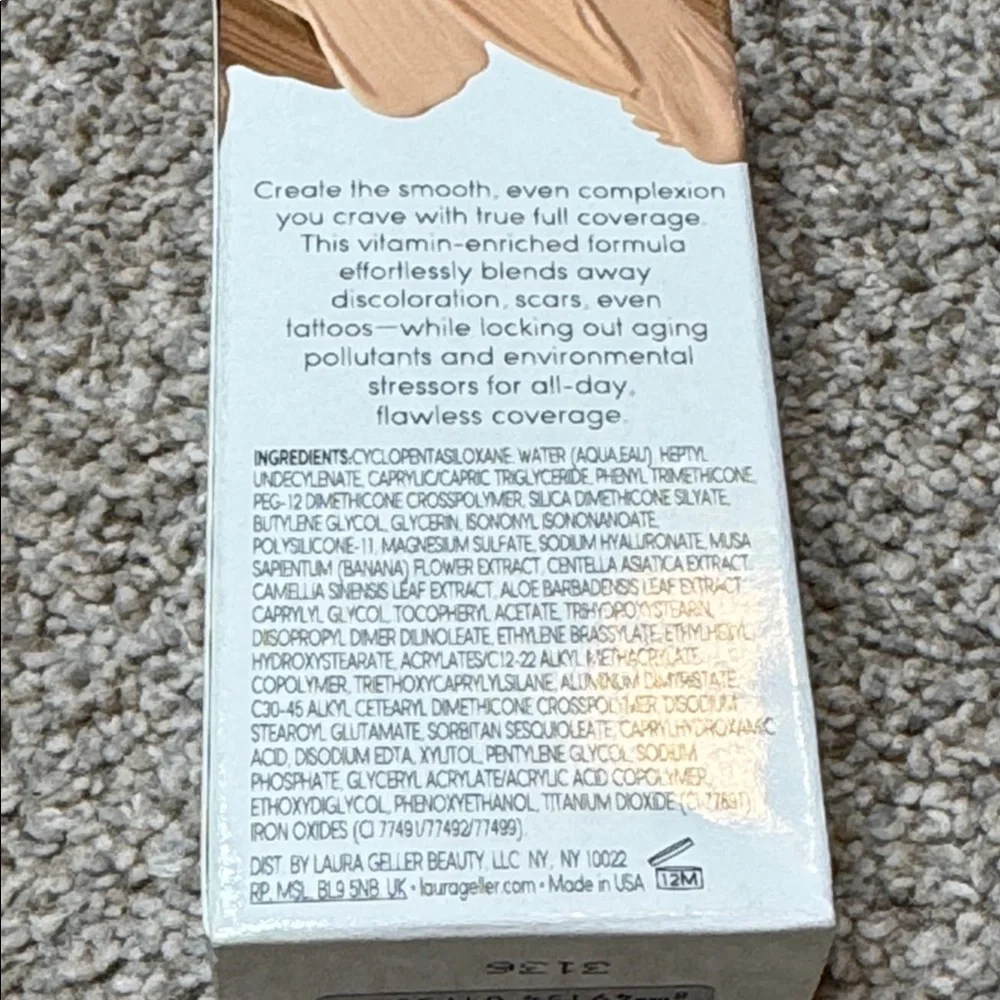Laura Geller Cover Lock Cream Foundation Deep Full Coverage NWT 1 oz