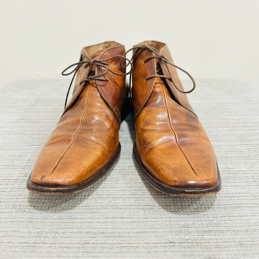 Russell & Bromley Boots‎ Men 8 Brown Leather Chukka Desert Ankle Dress Shoes