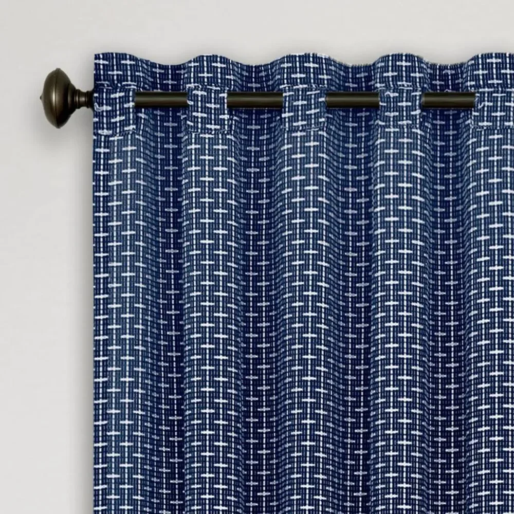 PowerSellerUSA Geometric Line Design Blackout Curtains for Living Room and