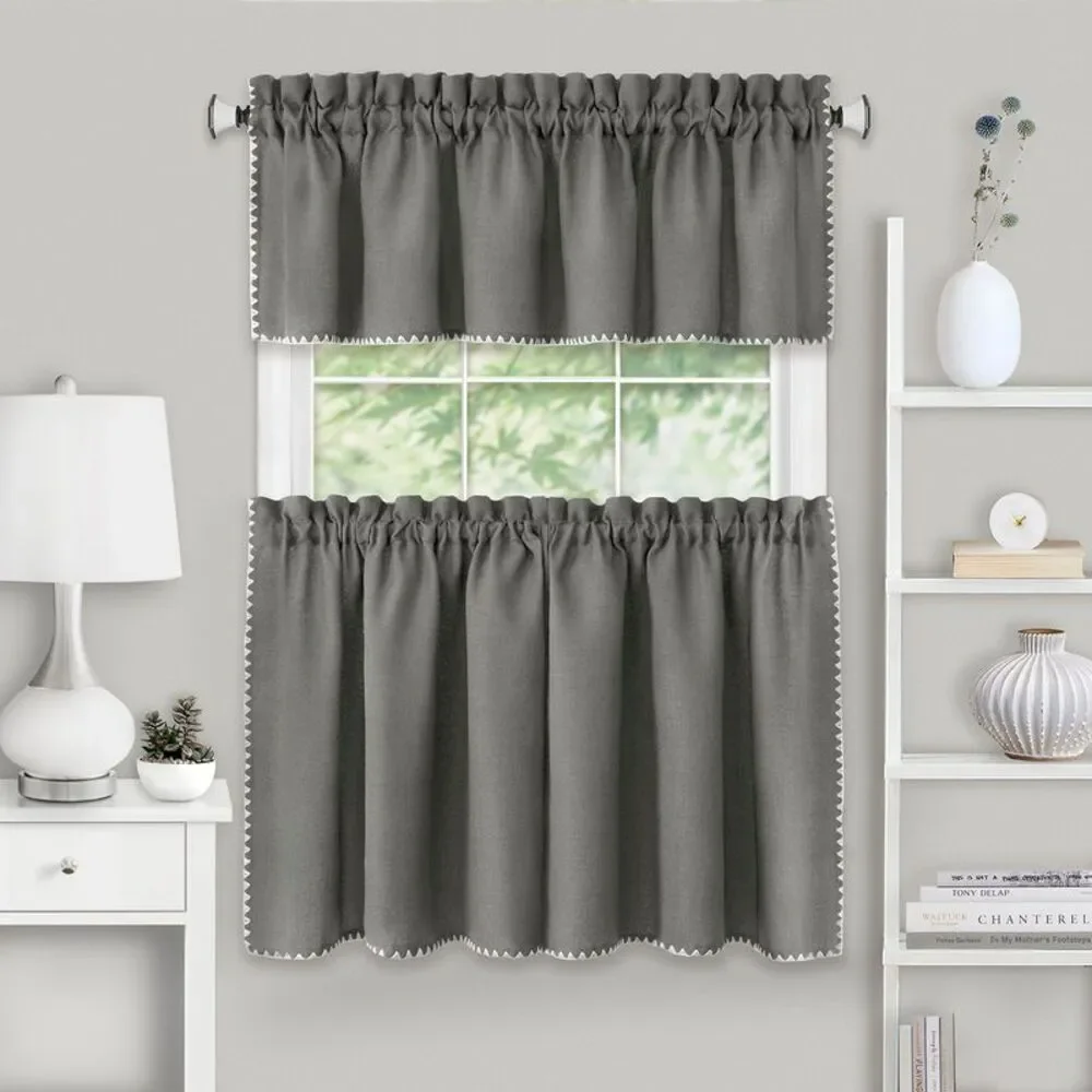 Achim Home Furnishing Kendal Window Curtains for Kitchen and Livingrooms,