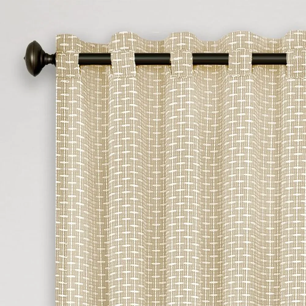 PowerSellerUSA Geometric Line Design Blackout Curtains for Living Room and