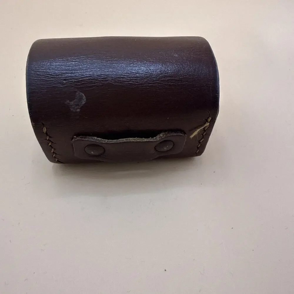 Vintage Meopta 4 Camera Filters, And Pax Leather Case With Hood