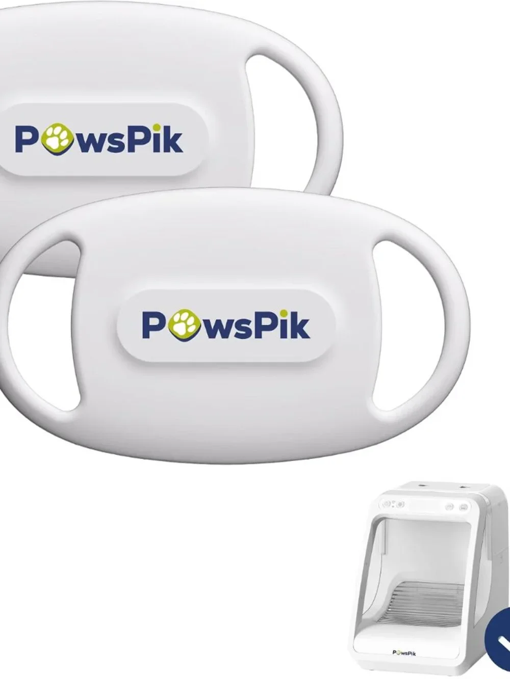 PAWSPIK Official RFID Microchip Feeder Collar Tags, Sealed, Set of 2, White