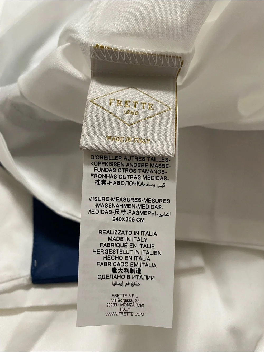 Frette pillow flat
