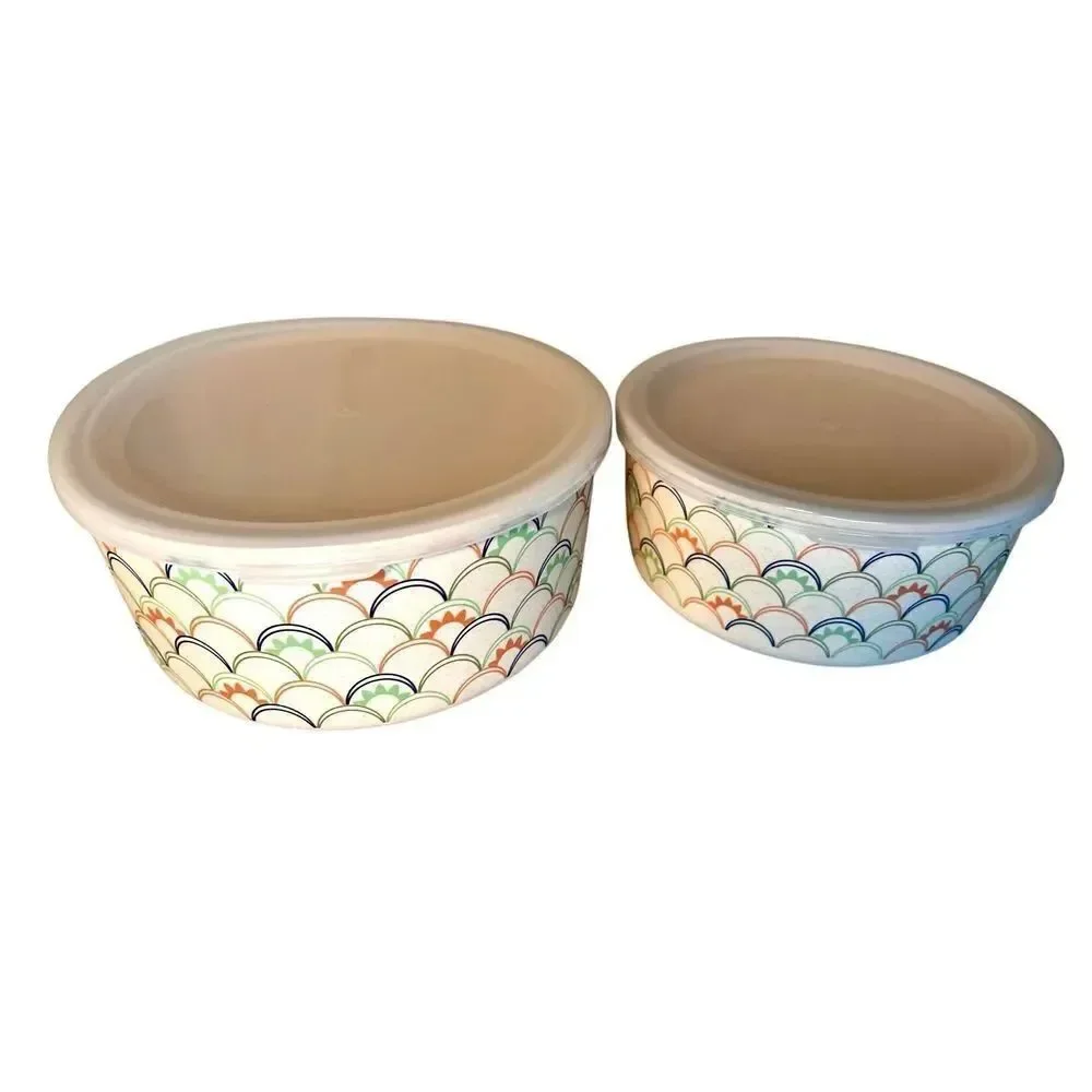 Set of 2 Crofton Nesting Dishwasher Safe Food Storage Containers W Tops