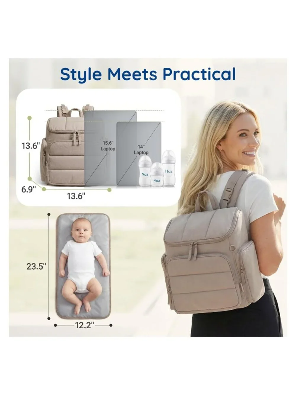 N/A diaper bag
