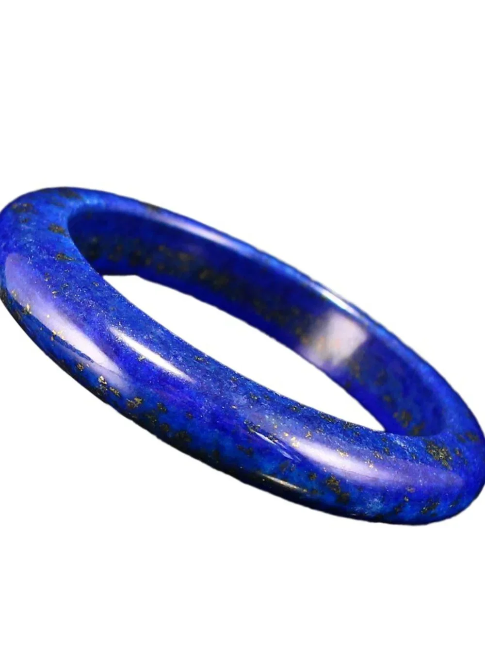 Natural Royal Blue Lapis Lazuli Bangle Bracelet 61.241g ID. 60.4mm Certified