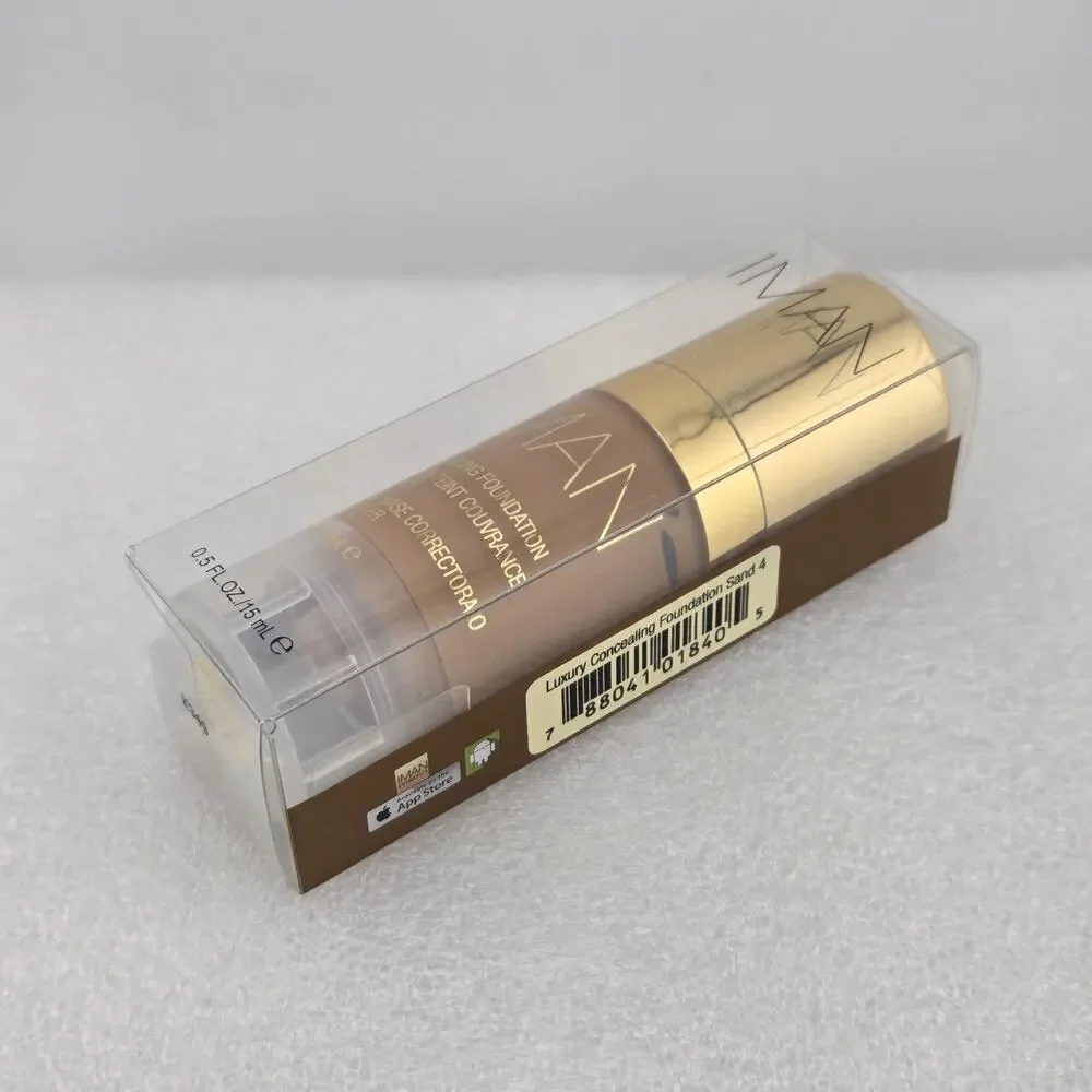 IMAN Luxury Concealing Foundation SAND 4 Set Of 2 NIB Sealed Paraben Free 0.5 oz
