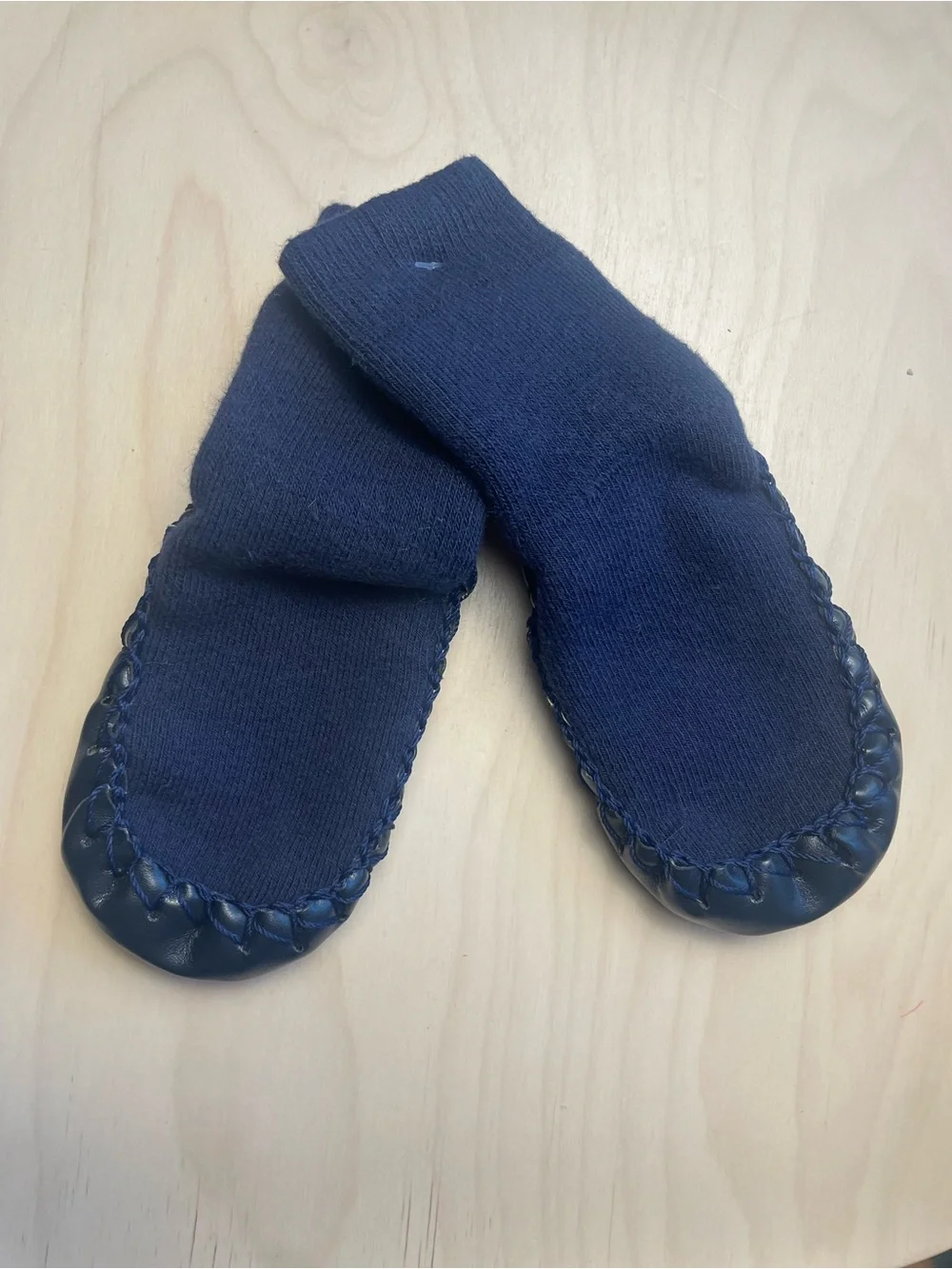 Hanna Andersson Navy Non-Slip Moccasin Socks
