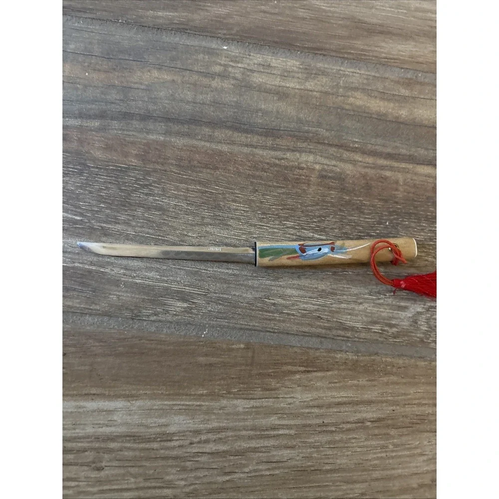 Vintage 1950s‎ Japan Souvenir Letter Opener Katana Hand Painted 9.375