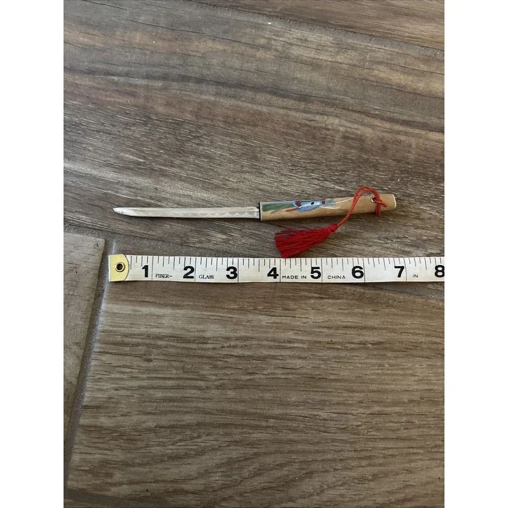 Vintage 1950s‎ Japan Souvenir Letter Opener Katana Hand Painted 9.375