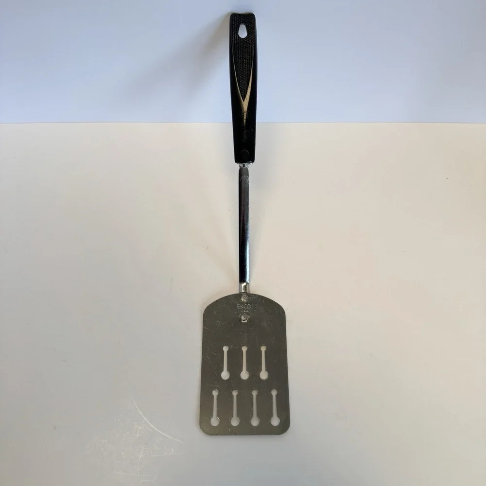 Vintage‎ EKCO USA Keyhole Slotted Spatula 12
