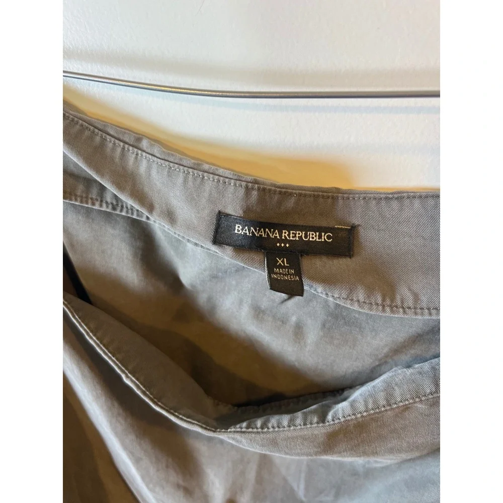 Banana Republic‎ Womens Blouse 100% Lyocell Gray XL