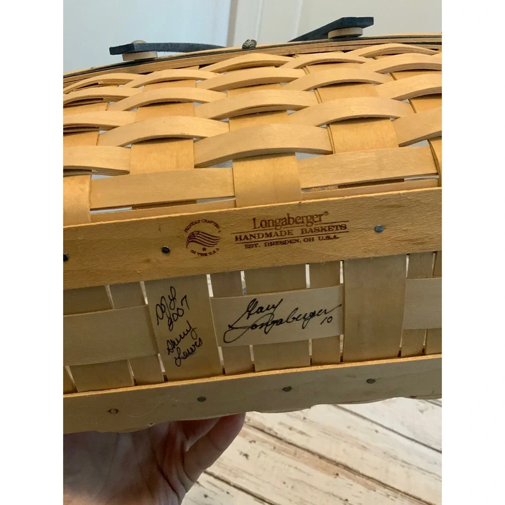 Longaberger woven stained design