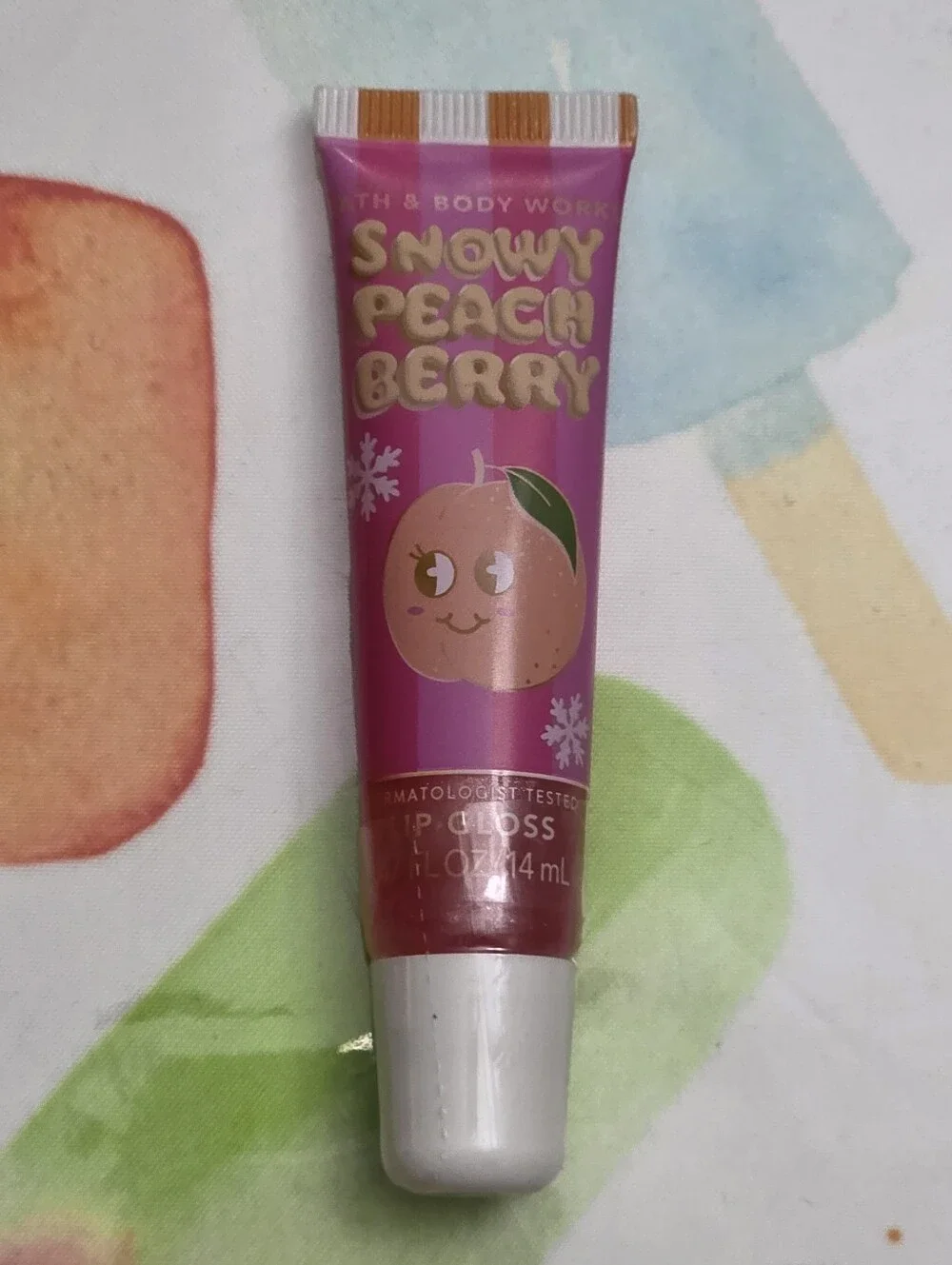Bath & Body Works Snowy Peach Berry Lip Gloss New Sealed RARE