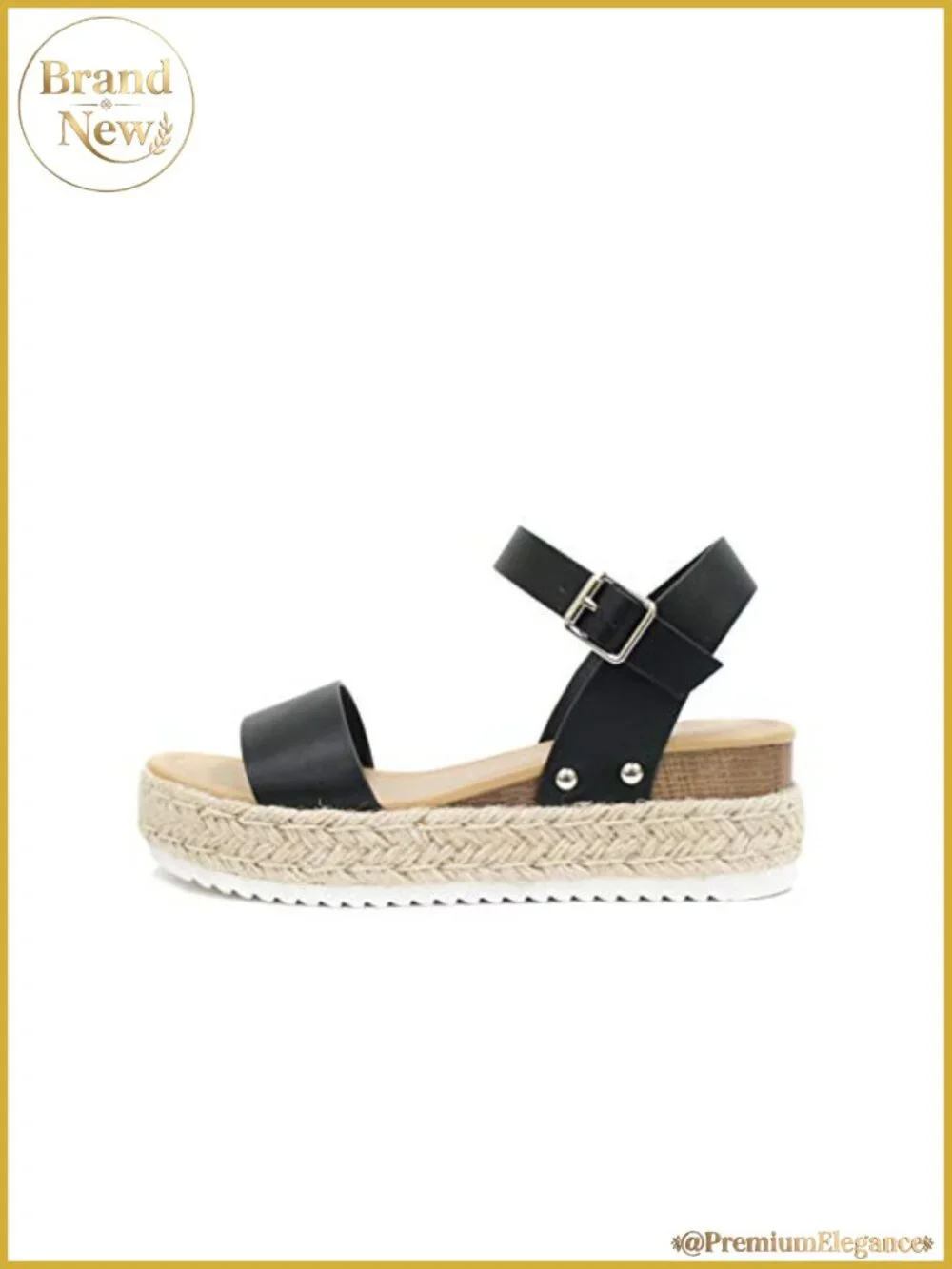 Women Open Toe Ankle Strap Platform Espadrille Sandals