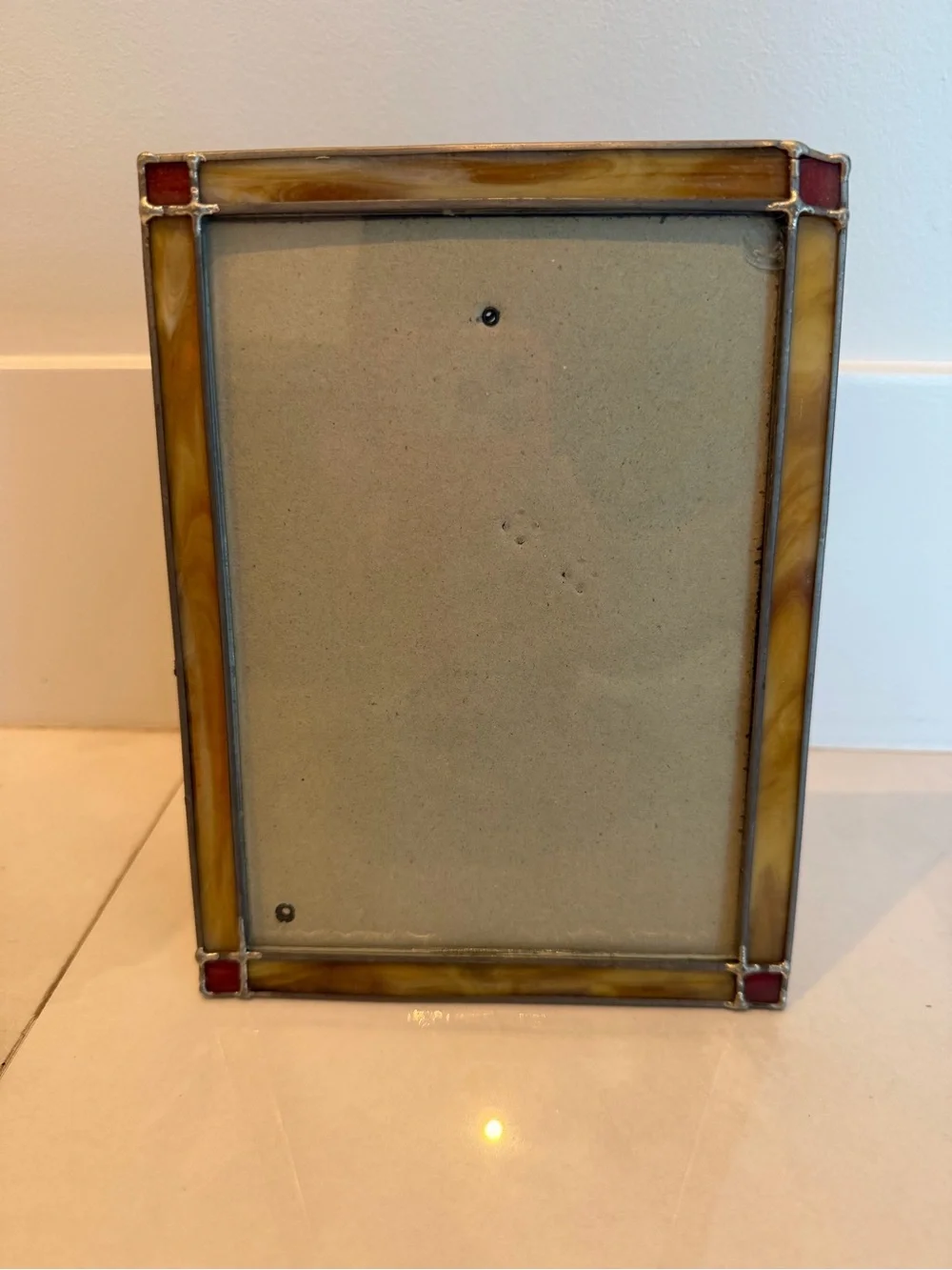 Vintage Fetco 5x7 Leaded Stained Glass Photo 1980’s