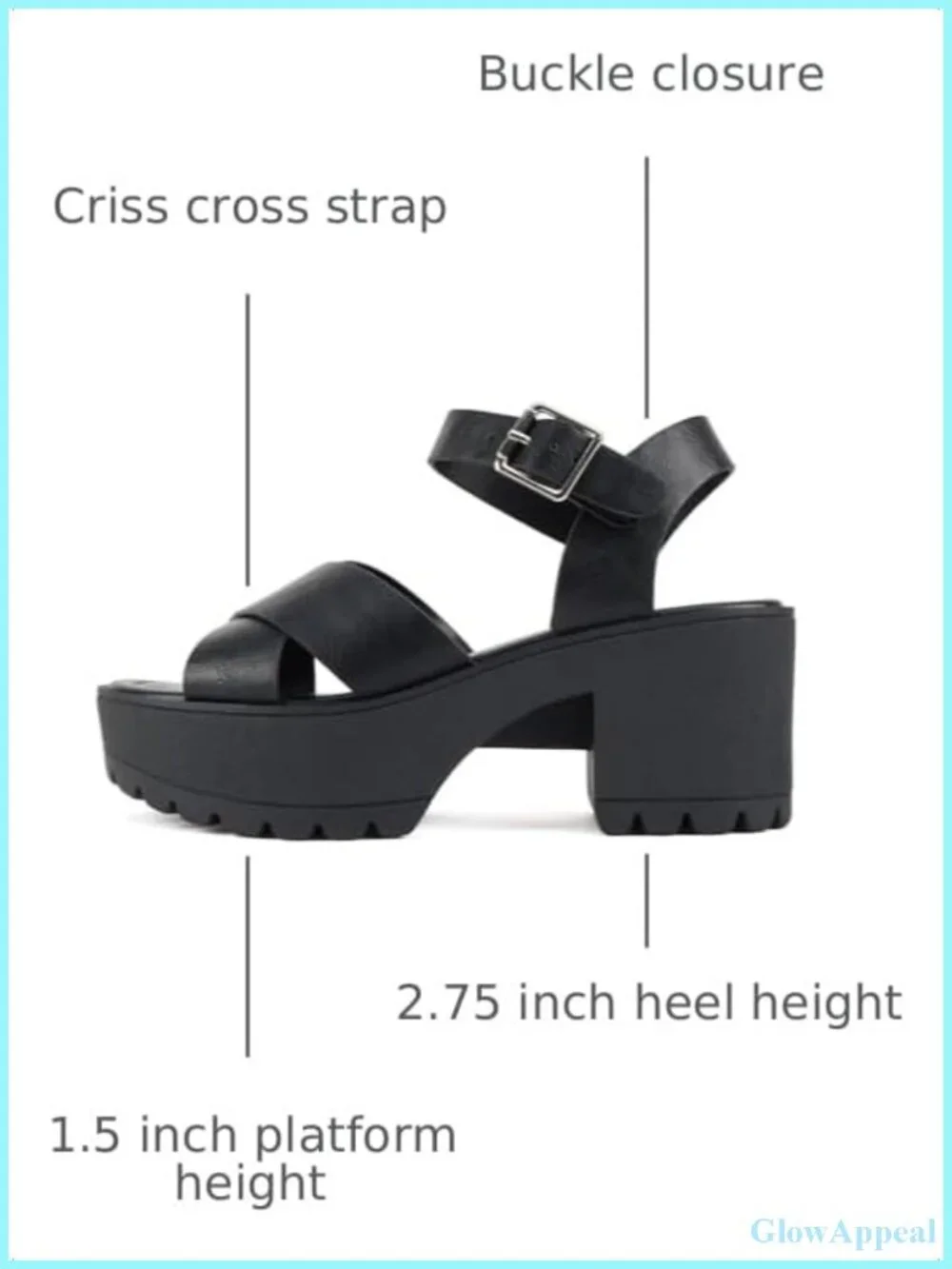 Soda Joey Women Open Toe Criss Cross Strap Mid Heel Platform Sandal