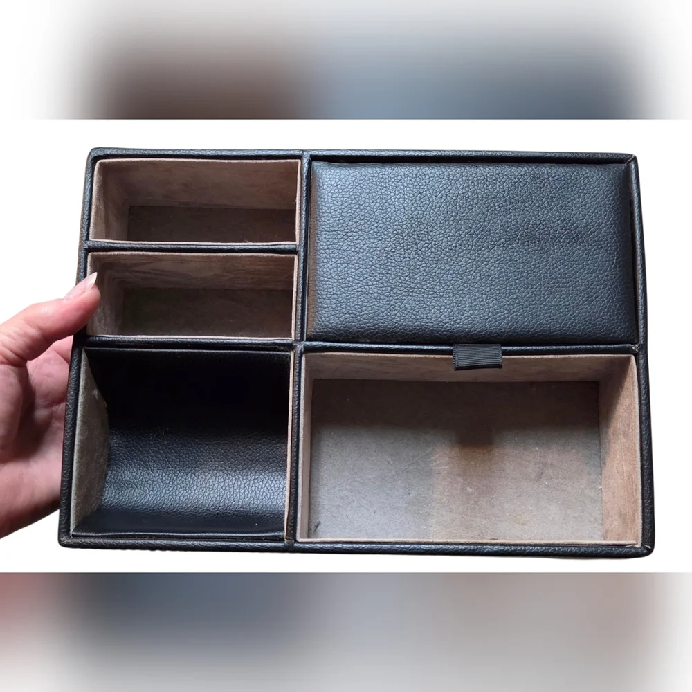 Grandstar Organizer Men's Valet Desk Dresser Storage Box