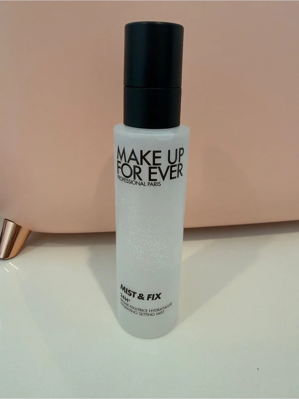 NWOB Makeup Forever Mist & Fix Hydrating Setting Mist - White with Black Cap