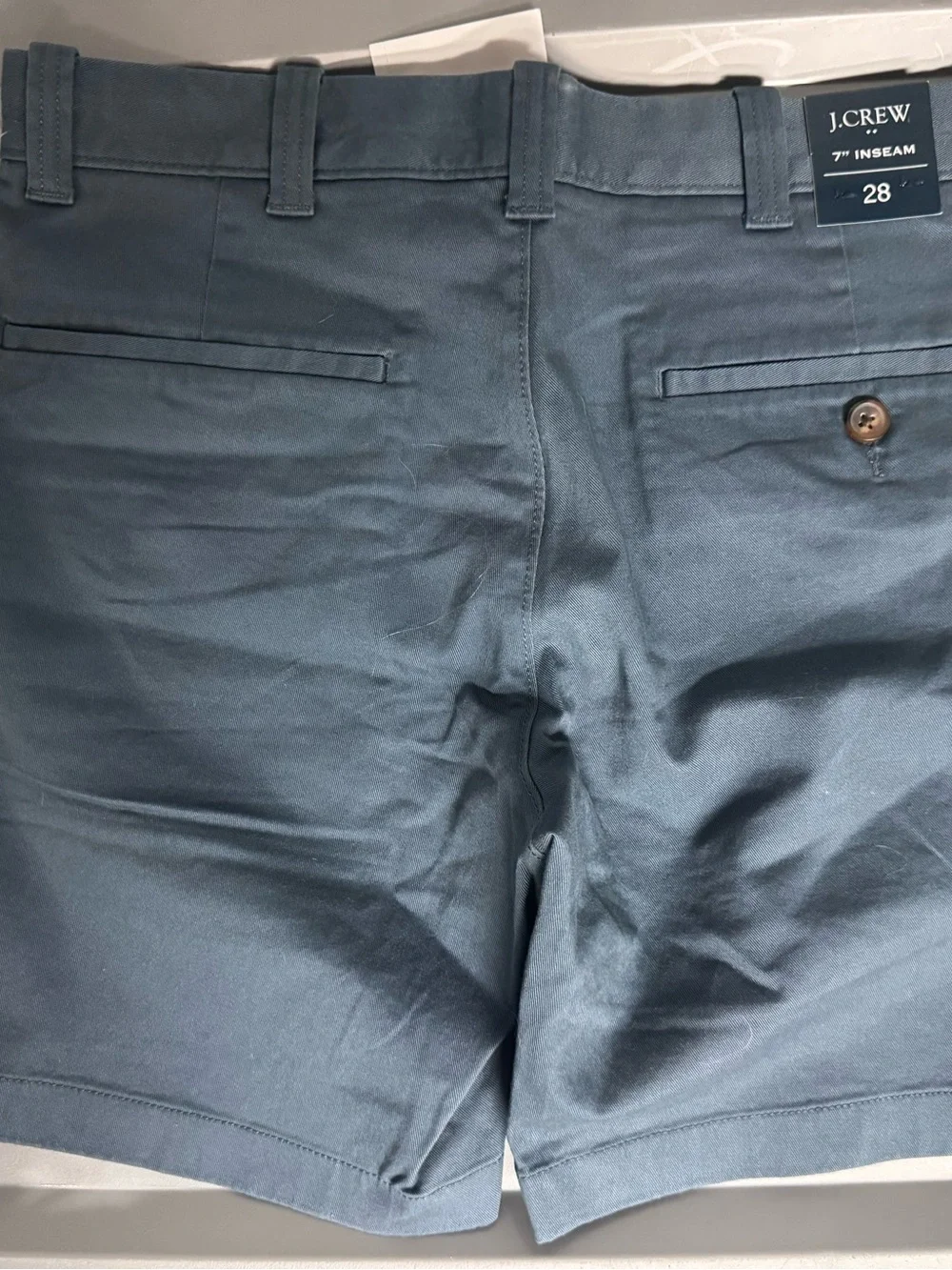 J.Crew 7” Flex Chino Shorts Mens 28 Blue Stretch NWT