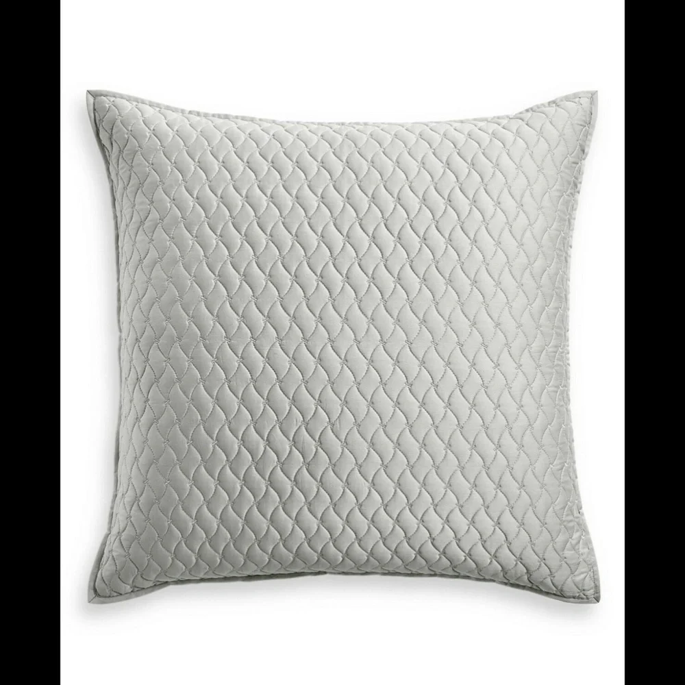 NEW‎ Hotel Collection Meadow Quilted (1) Euro European Sham Pillow Case