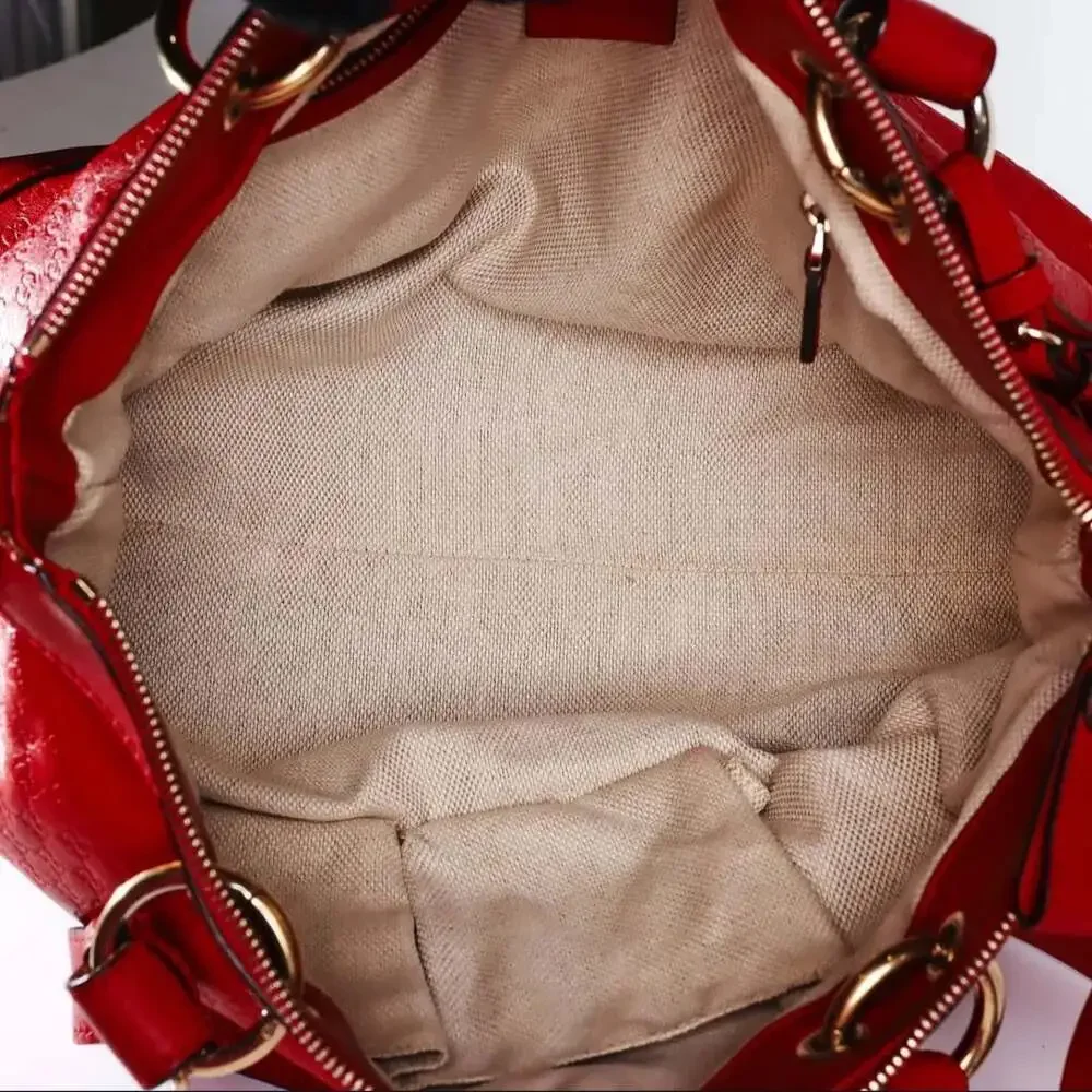 Gucci Micro Guccissima Tote/Shoulder Bag Red Valentine