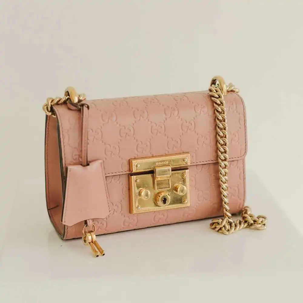 Gucci Guccisima Padlock Crossbody Pink Small