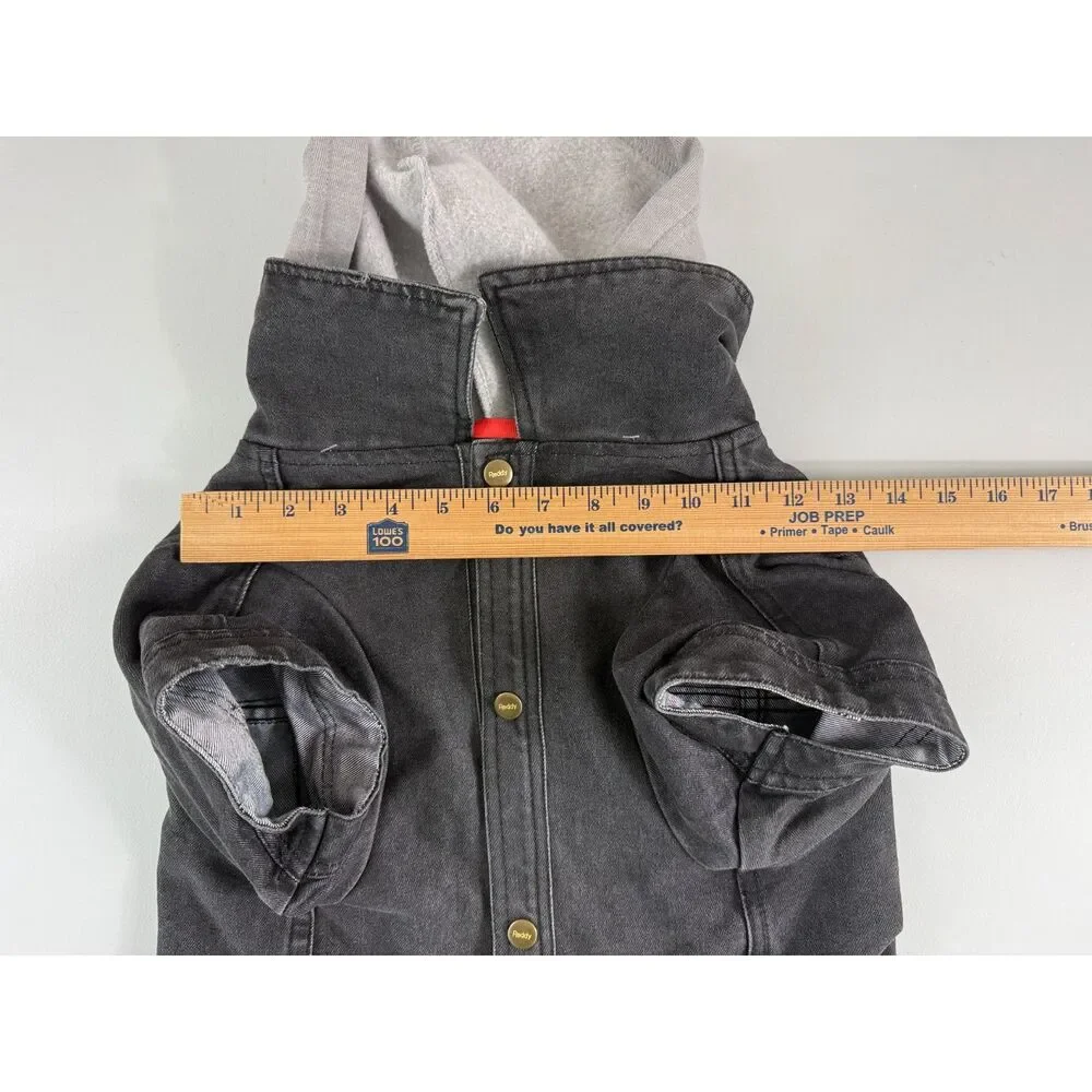 Reddy Dog Jacket XXL Black Denim Hooded Pet Coat Vest New With Tags