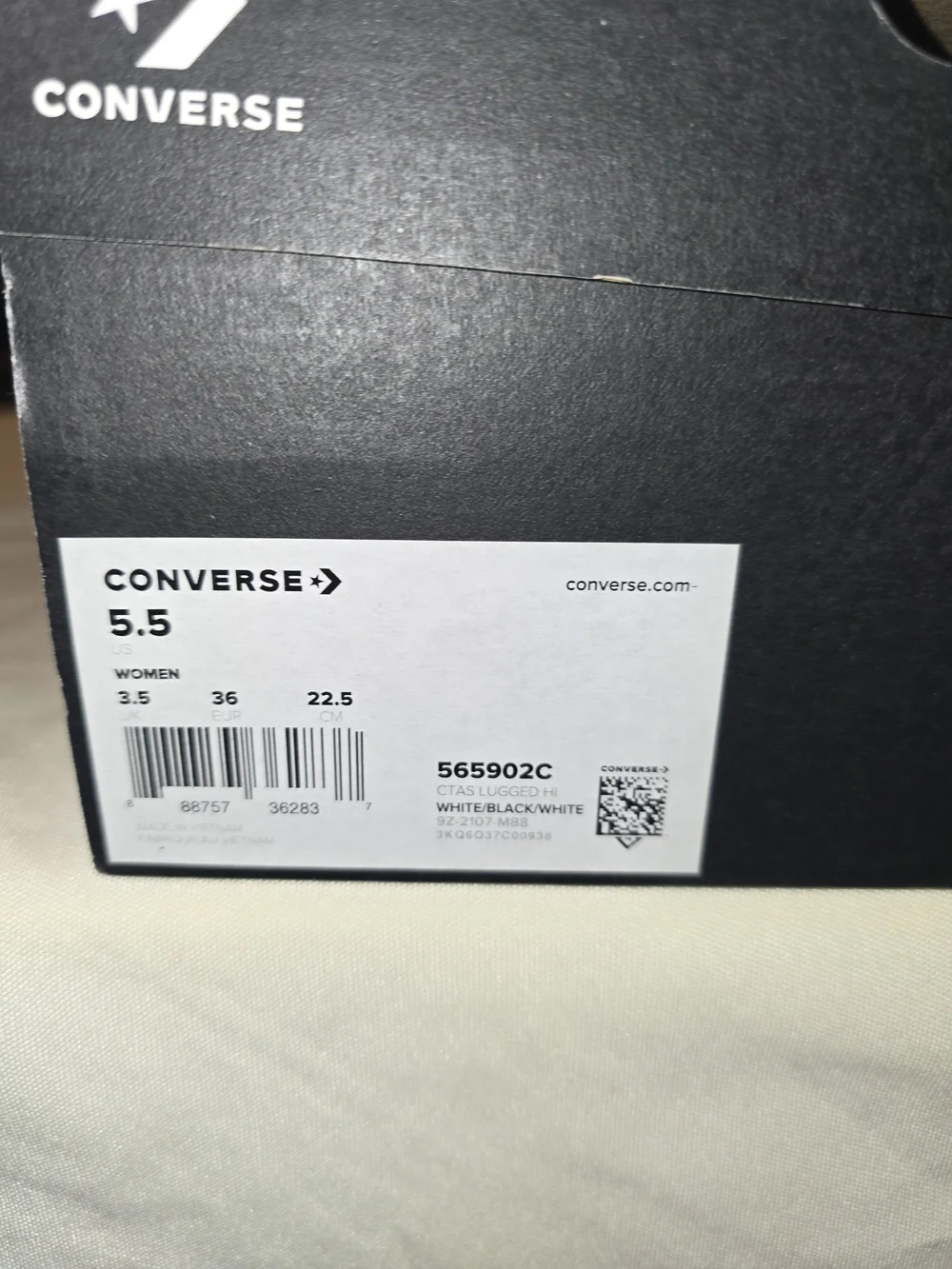 Converse White High-Top Canvas Platform Sneakers