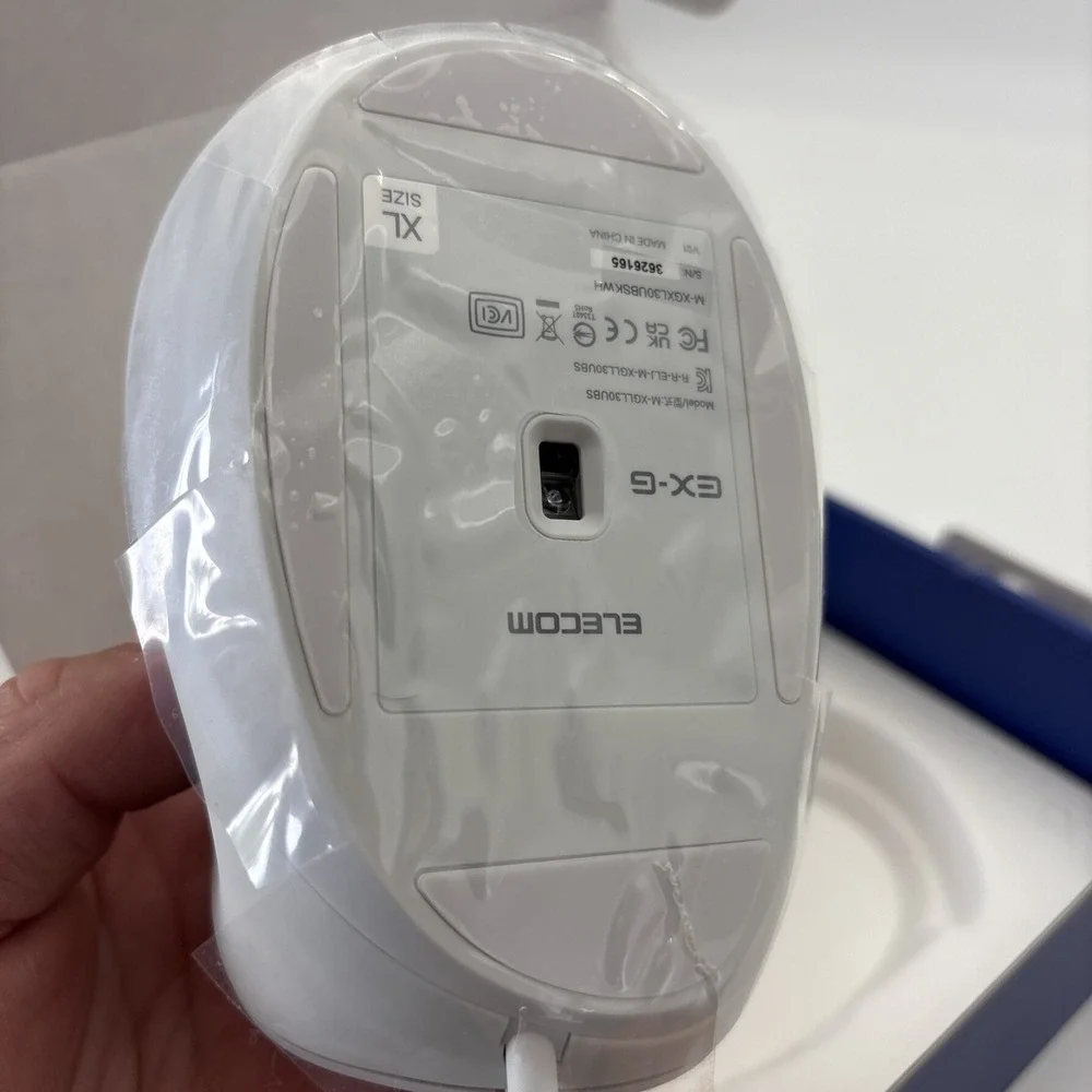 ELECOM EX-G Wired Bluetooth Mouse, Large Size, Right-Hand Compatible