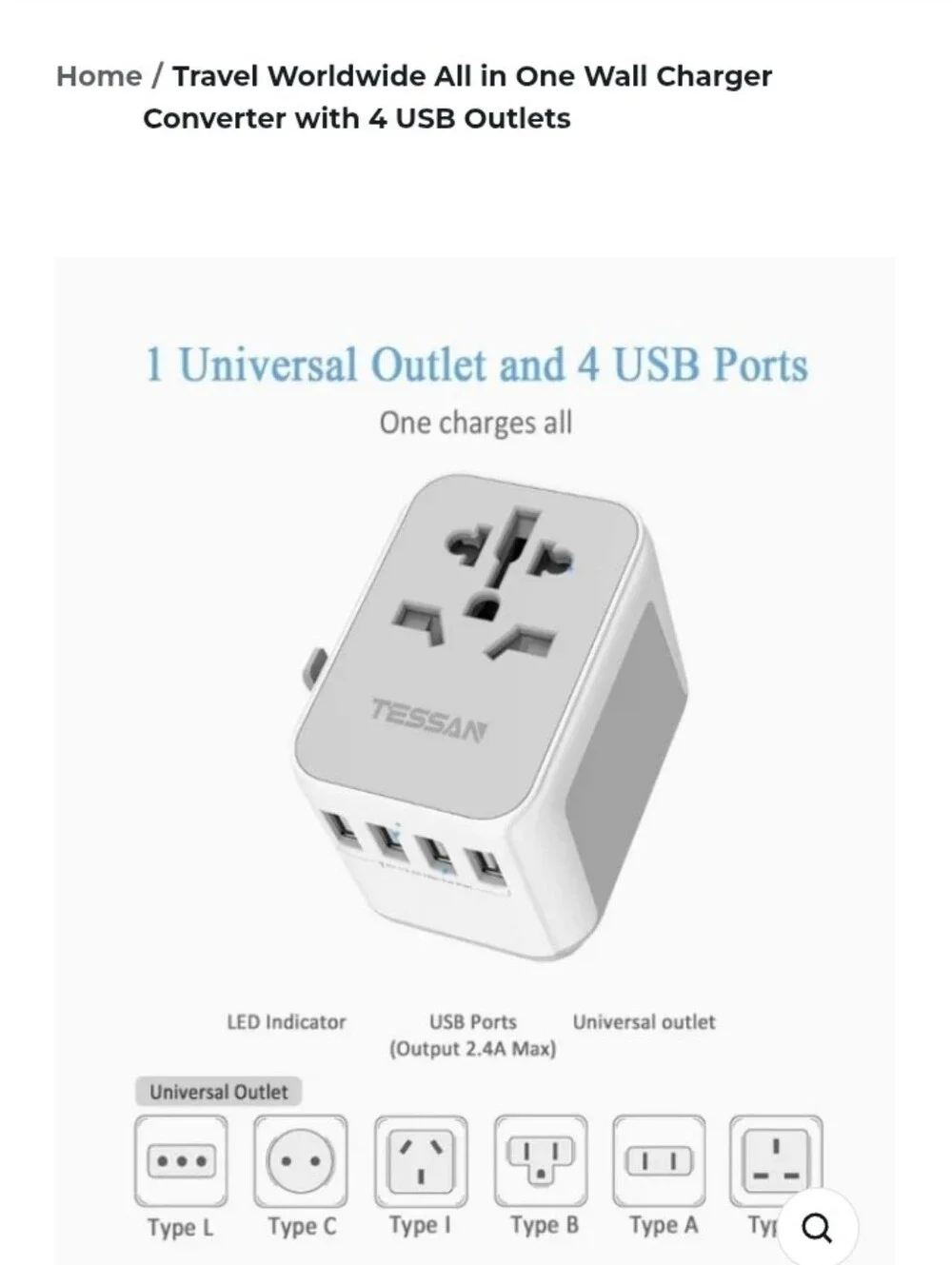 tessan travel adapter