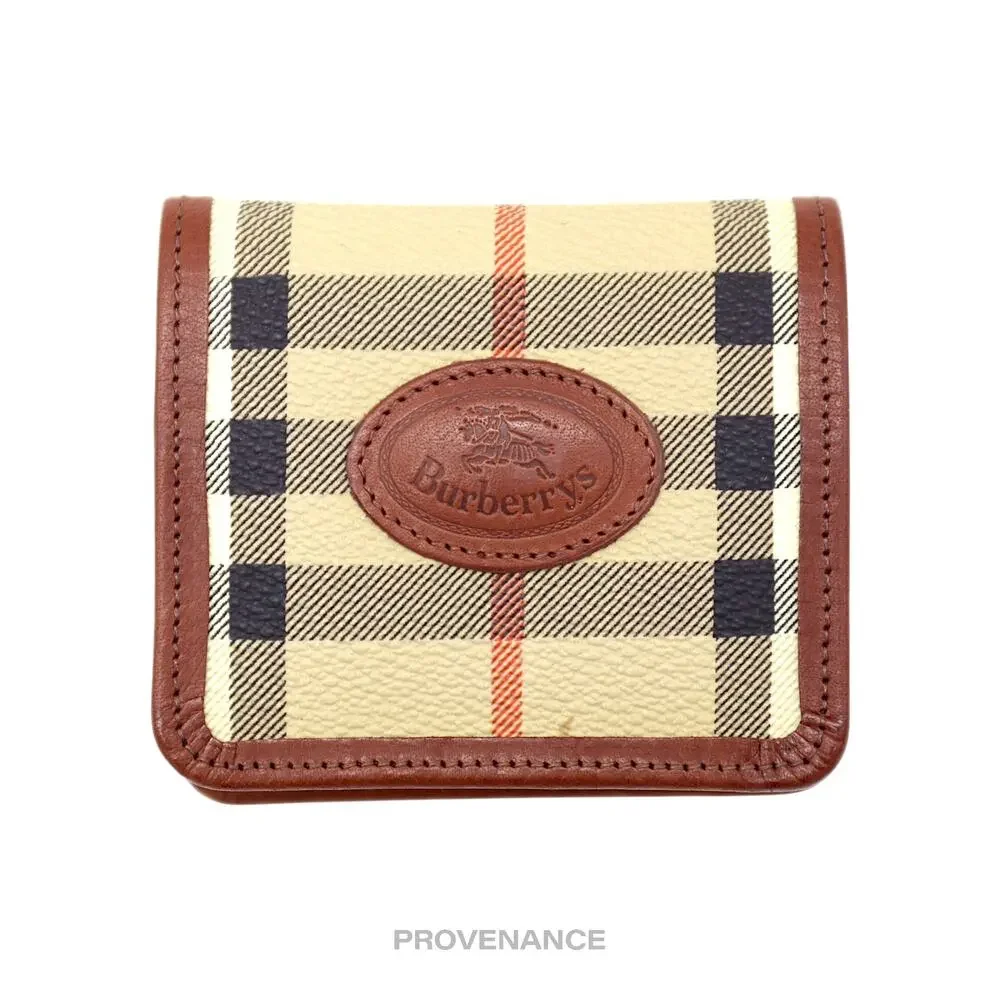 🔴 Burberry Vintage Golf Tee Wallet - Nova Haymarket Check