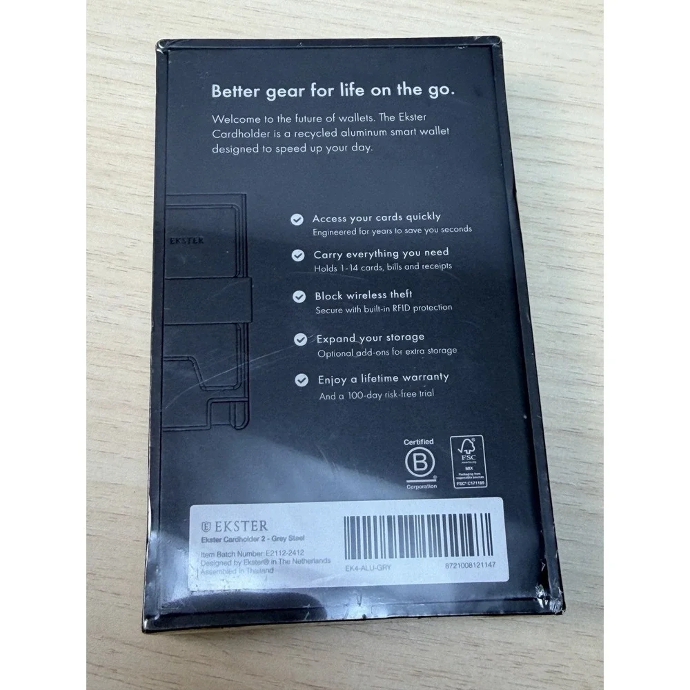 Ekster steel blocking sealed