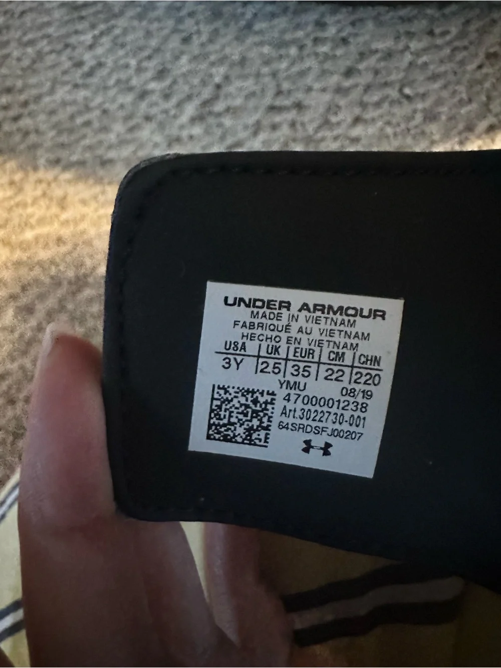 Under Armour Black Kids' Slide Sandals with White Logo