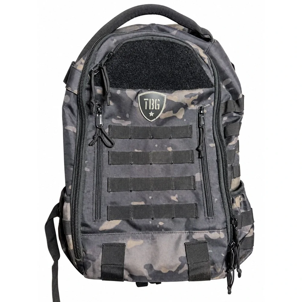 Tactical Baby Gear Deuce 2.0 Diaper Bag Backpack Black Camo MOLLE TBG