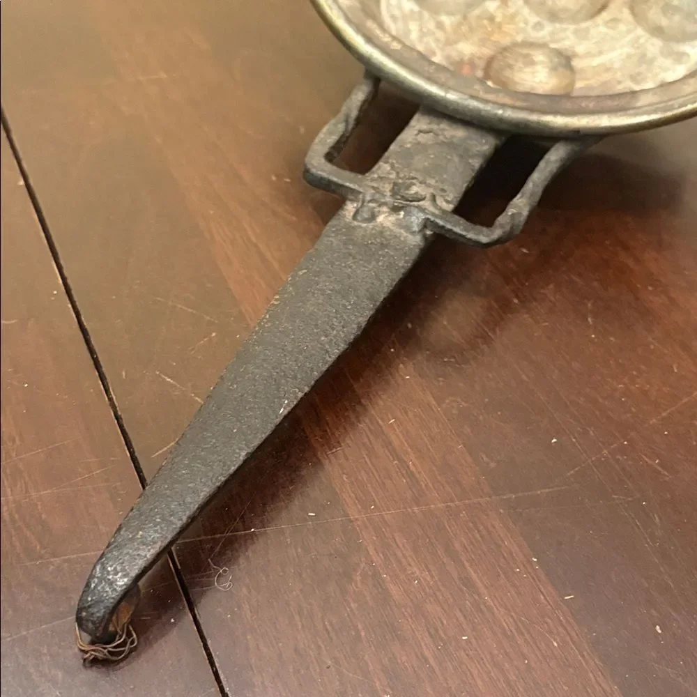 Vintage Copper and Cast Iron Escargot Egg Poacher Pan