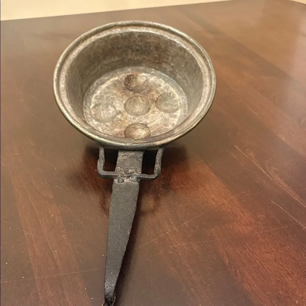 Vintage Copper and Cast Iron Escargot Egg Poacher Pan