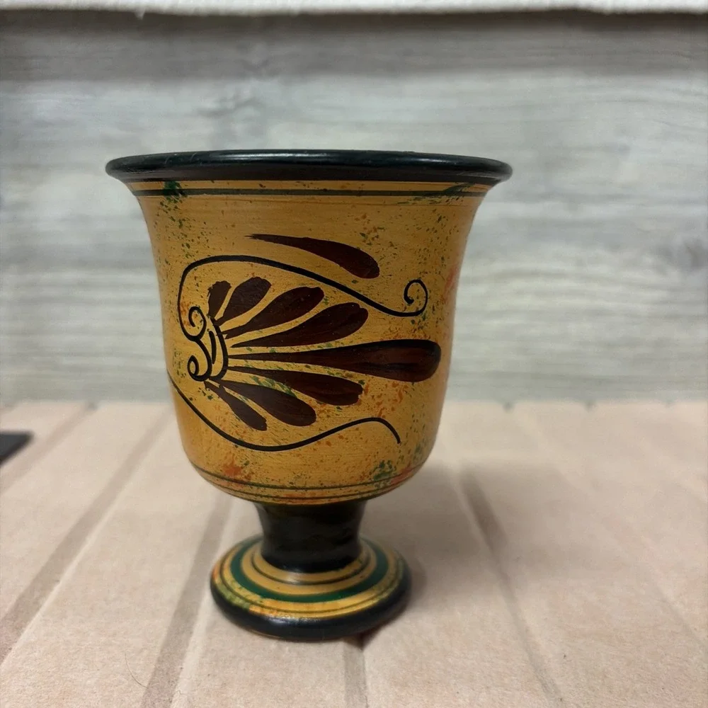Pythagorean Cup Greek Ceramic Pottery Cup of Justice Greek Roman God Zeus (D7)
