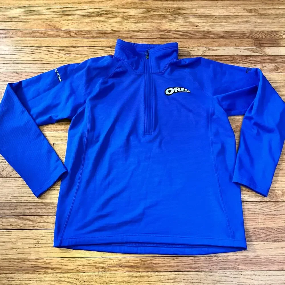 The North Face Shirt Mens Large 1/4 Zip Mountain Peaks Gorpcore Oreo Fleece