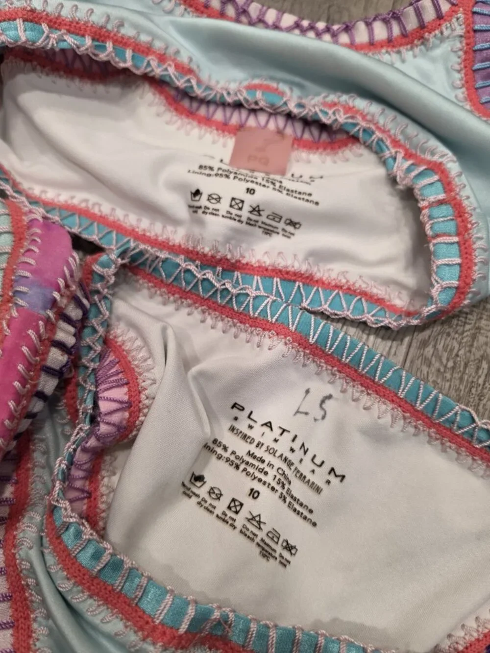 Platinum Swim designs accented both