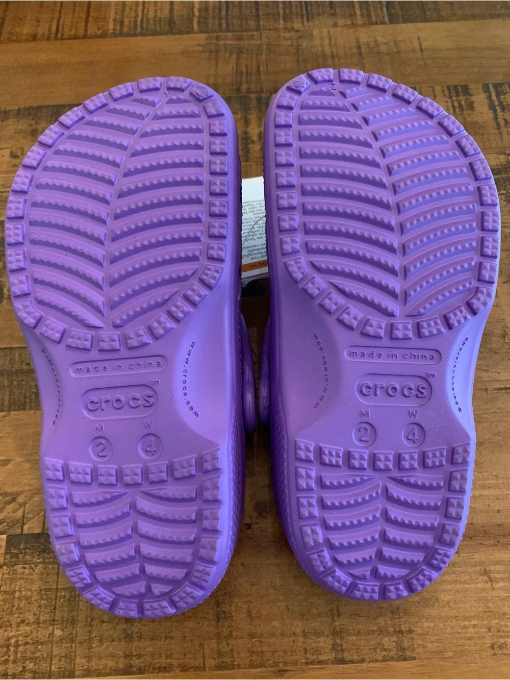 CROCS Kids Adult Classic Purple Clogs with Heel Strap