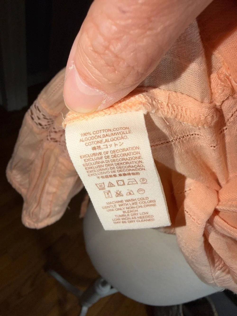 Free People peach cropped