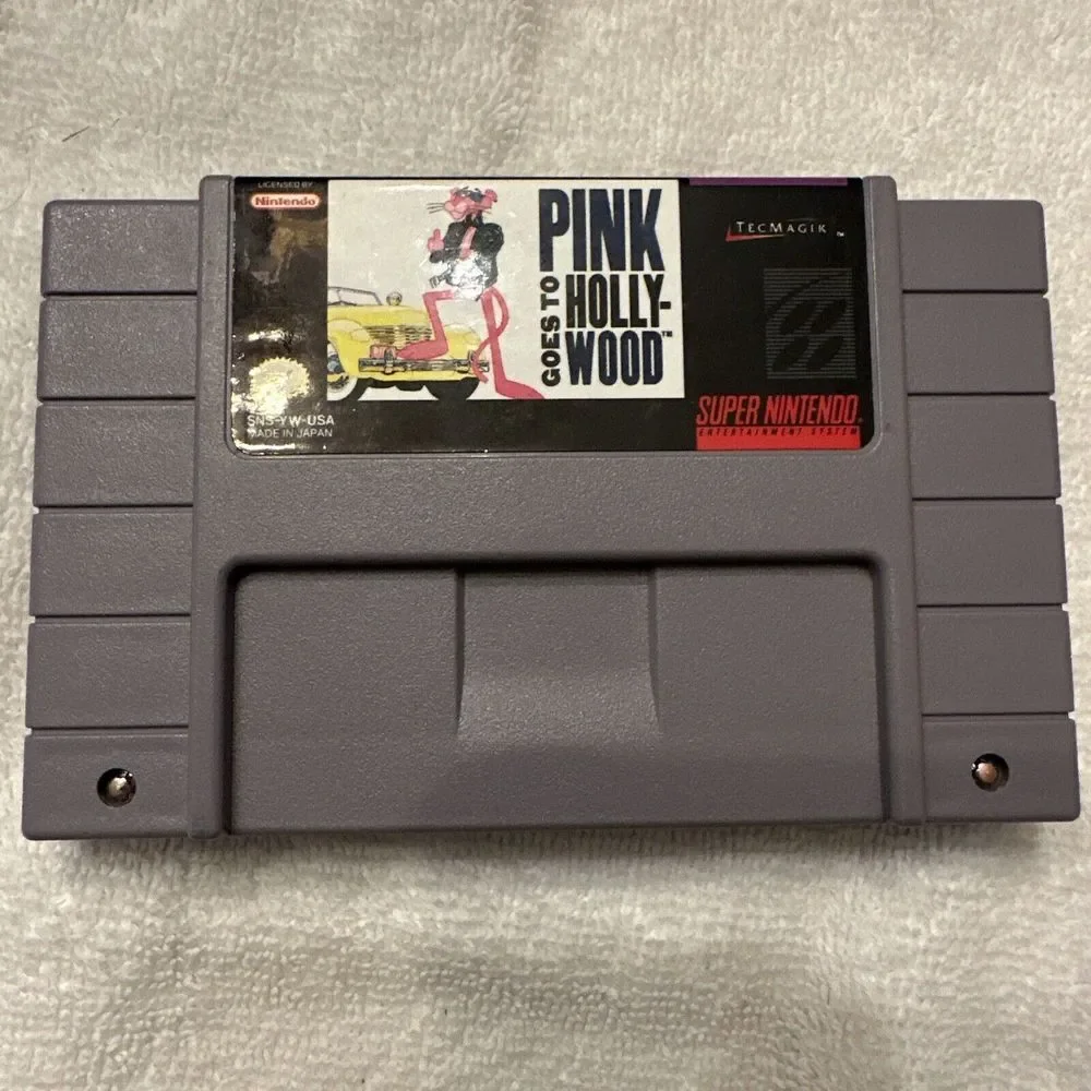 Pink Goes‎ To Hollywood (Super Nintendo SNES) Original Owner