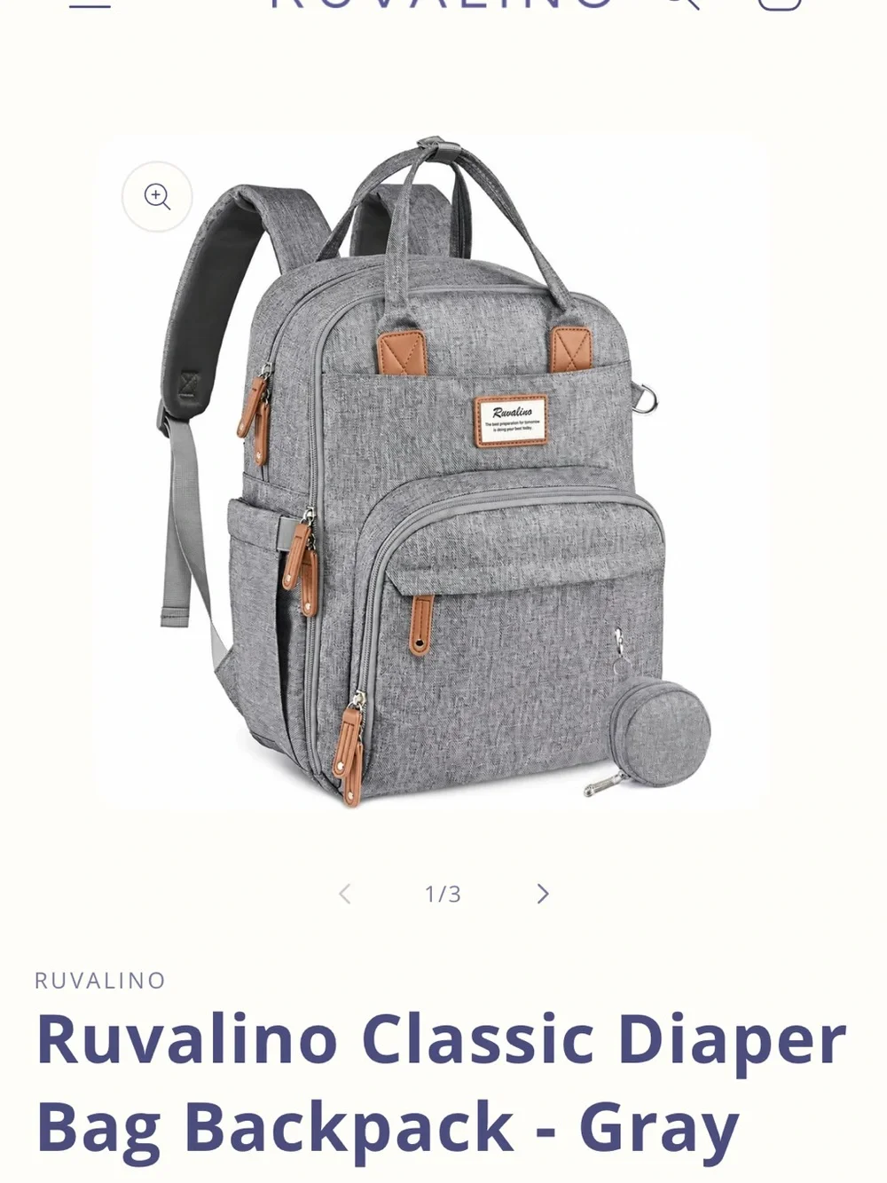 Ruvalino gray diaper