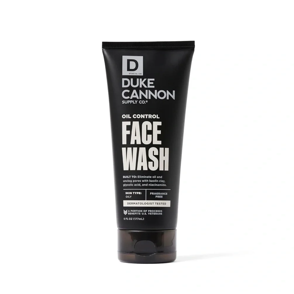 Duke Cannon Oil Control Face Wash Fragrance Free 6 ounce