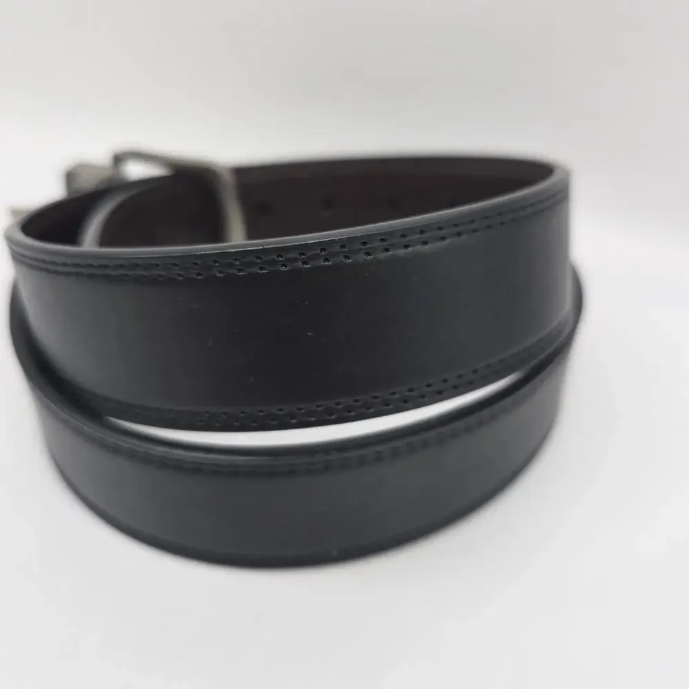 Dickies Genuine Leather Reversible Work Belt Adjustable Waist Brown/Black 34