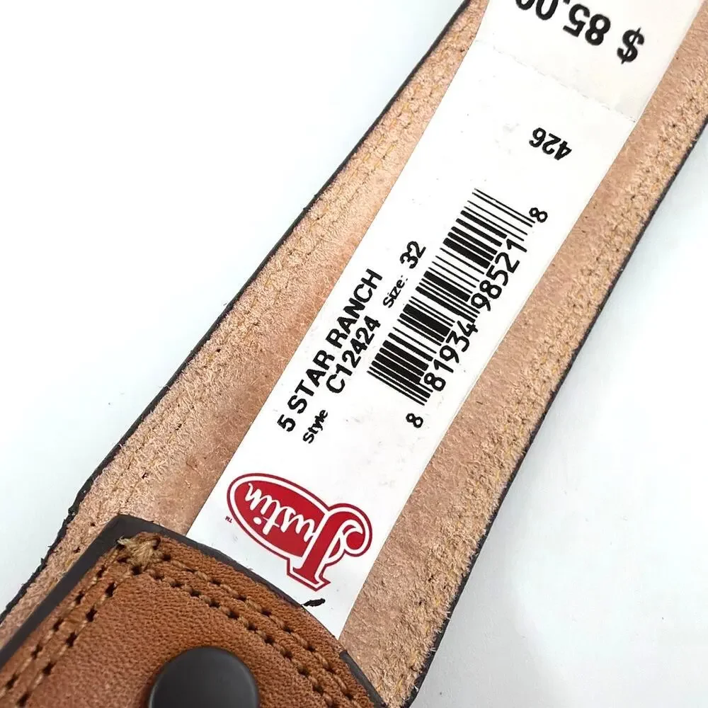 Justin tan leather