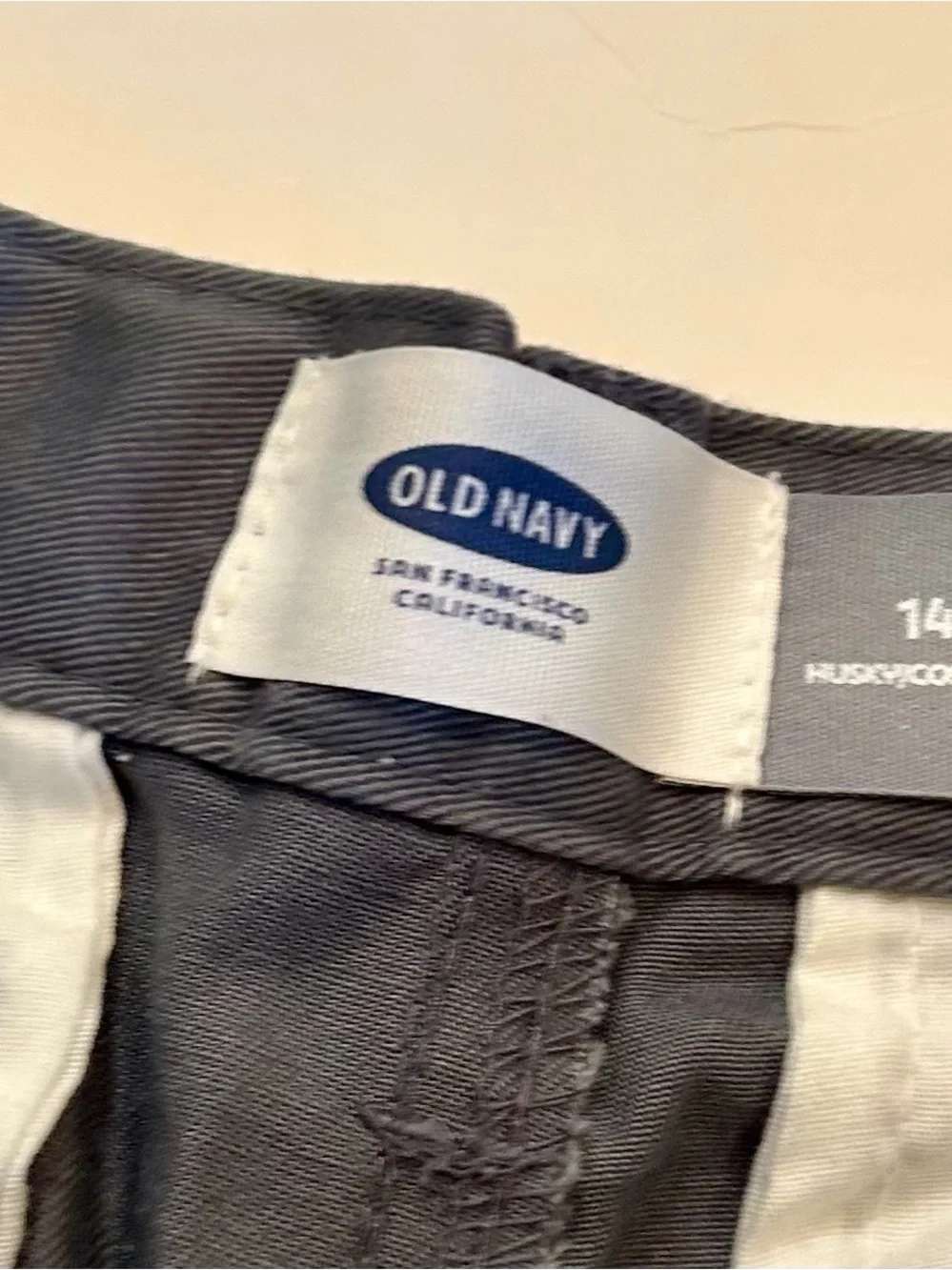 Old Navy inseam navy husky