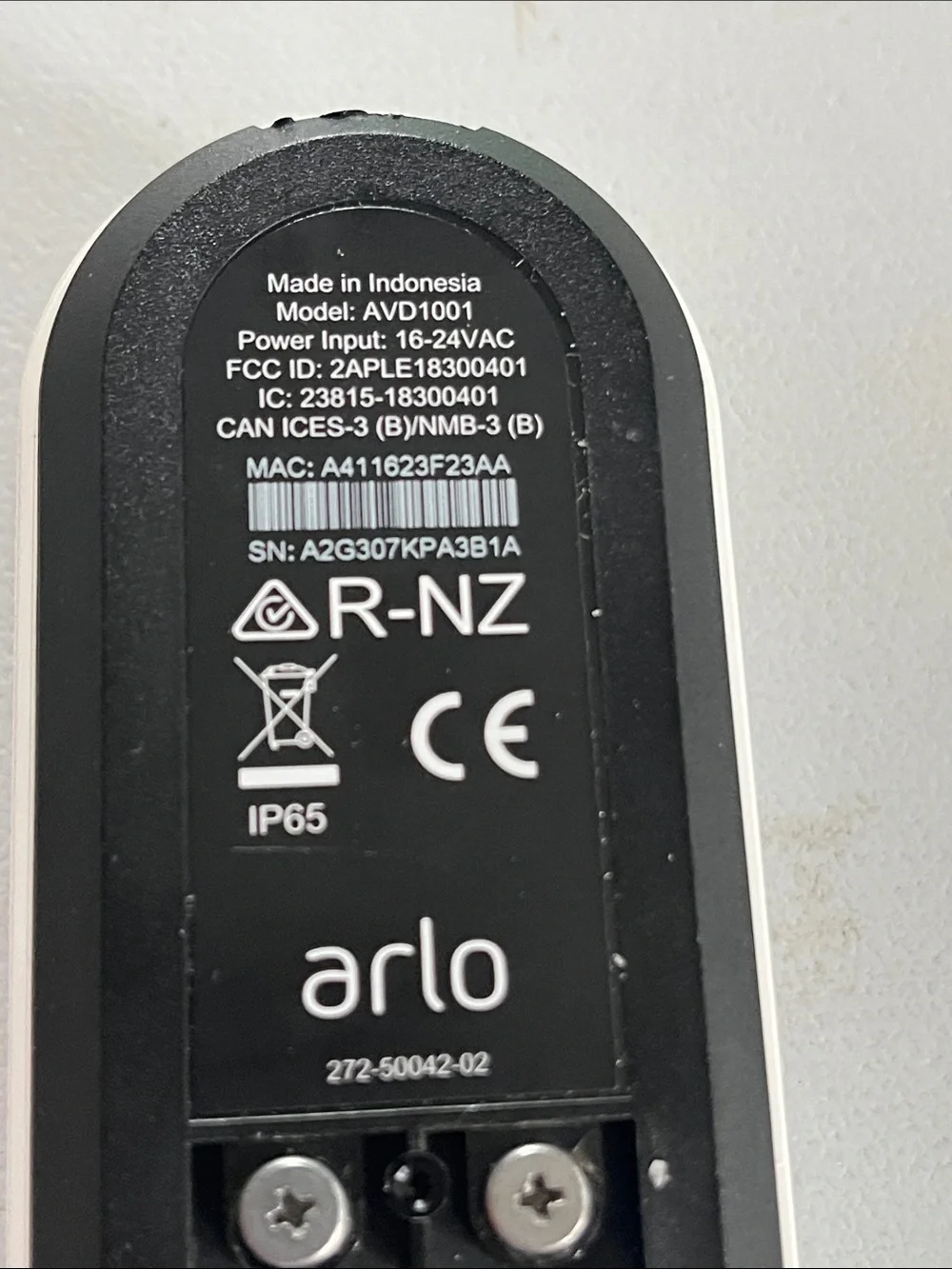 Arlo essential wired